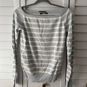 Brandy Melville Blue and White Striped Sweater
